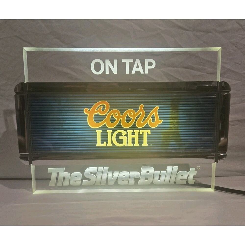 Coors Light Silver Bullet Lighted Bar Sign